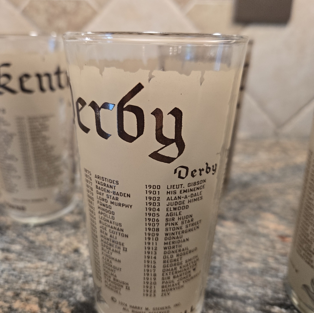 Kentucky Derby 100th anniversary glasses